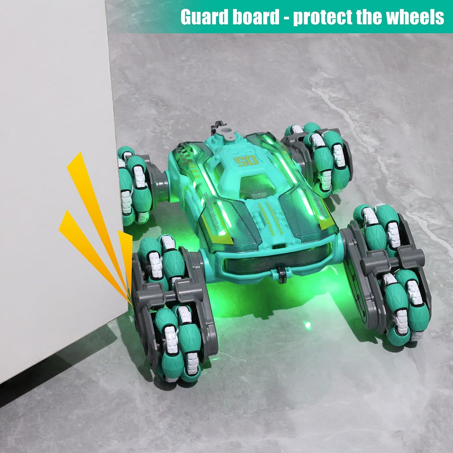 FUNiOi 8 Wheels RC Stunt Car for Kids Aged 6 7 8-12 9 10 11 Years Old, Cool Gesture RC Car Toy for Boys and Girls, with Lights &