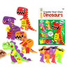 Vkpi 4 Pieces Eva Foam Art Crafts Gift Kit, Creative Make Your Own Dinosaurs, Cartoon Foam Paper Craft Projects For Kids Ages 4+