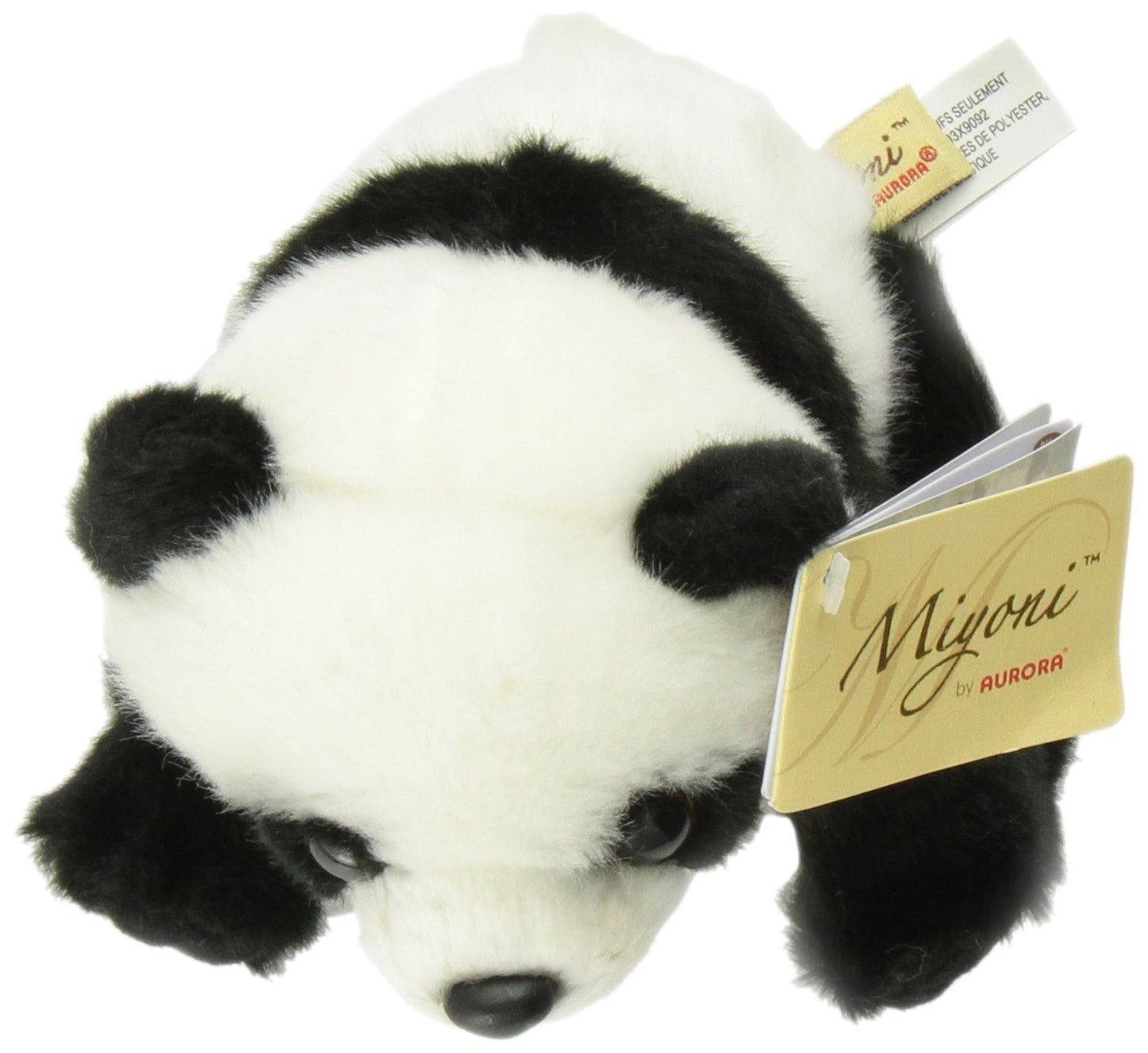 Aurora® Realistic Miyoni® Panda Stuffed Animal - Lifelike Detail - Cherished Companionship - Black 7.5 Inches