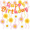 Sunbeauty Flower Daisy Birthday Party Decorations Groovy Party Decorations Boho Happy Birthday Party Decorations Daisy Hanging S