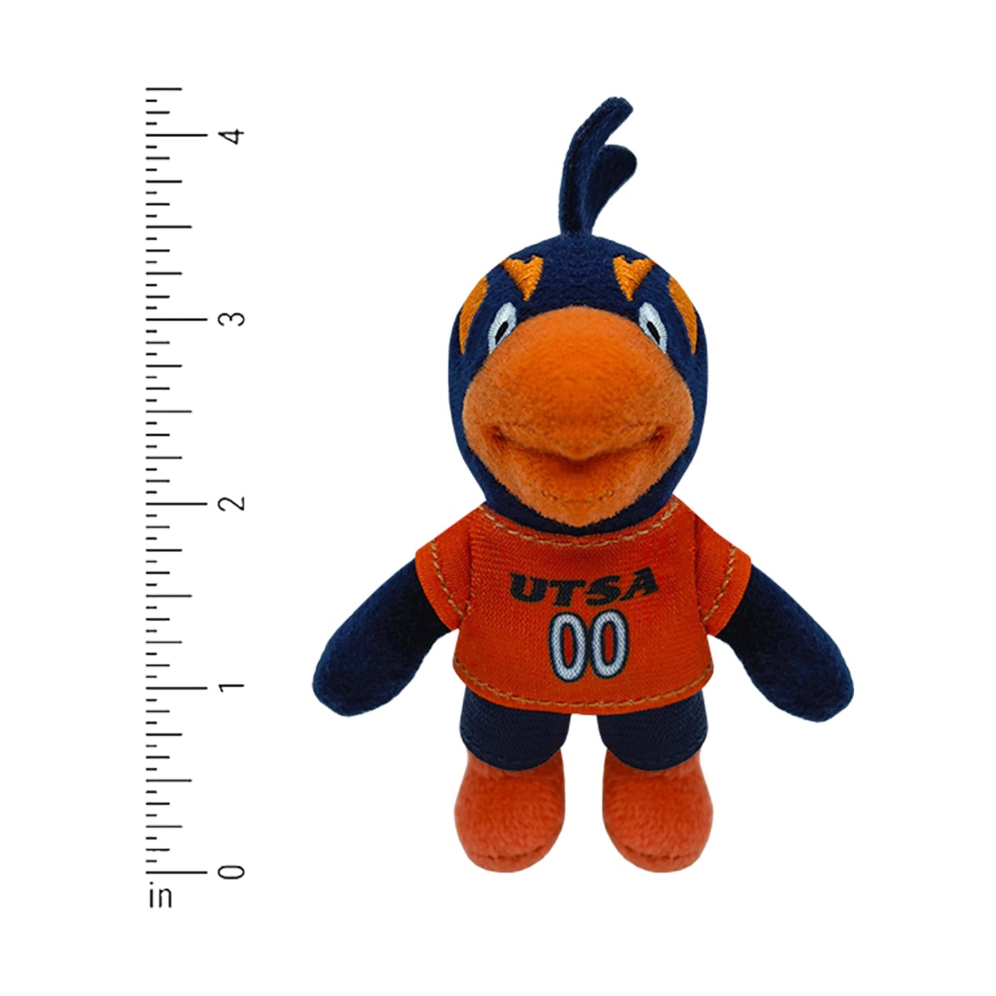 Bobbi-Toads Bobbi-Dobbiez Attachable Plushie - UTSA Rowdy Mascot, Orange & Blue, Fabric Material