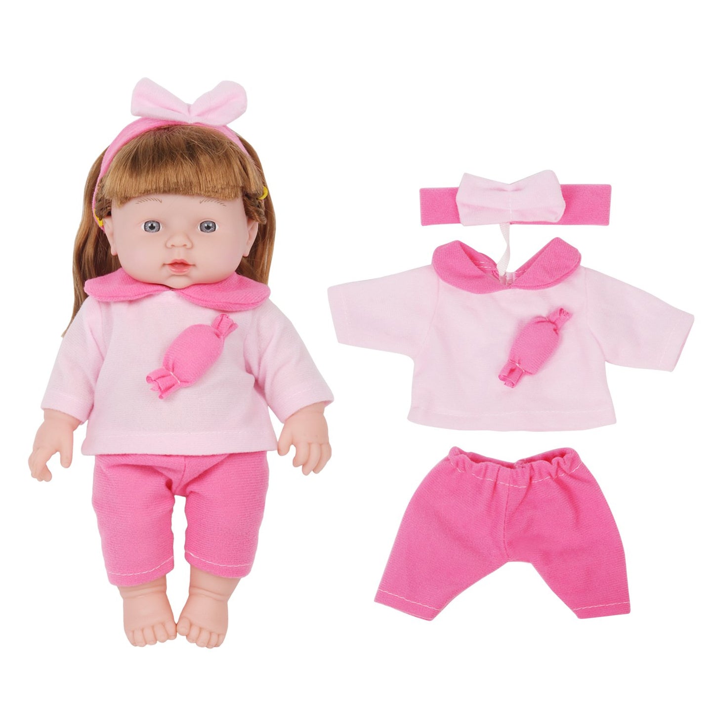 Huang Cheng Toys Set Of 6 Doll Clothes For 10-12 Inch Doll Baby Dress Clothes Outfits Costumes Doll Accessories Clothing Handmade