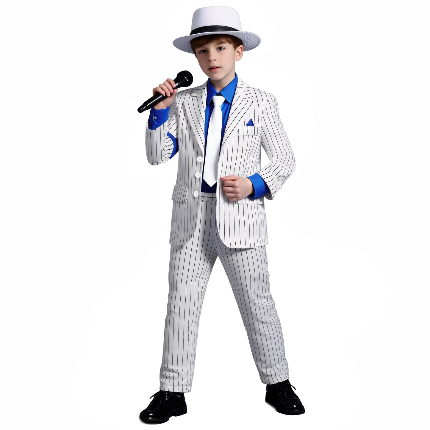 Baurghop Kids Dance Star Costume For Boys Girls 80S 90S Pop Stage Outfit For Cosplay Party Halloween (10-12 Years)