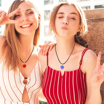 Omlisca Valentines Day Gifts 24 Pack Colorful Heart Shaped Pendant Necklace Birthday Party Favors Goodie Bags Filler for Women