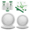 Durony 96 Pieces Golf Party Supplies Tableware Set Include Golf Paper Plates Napkins And Cups Golf Dessert Plates For Golf Sport
