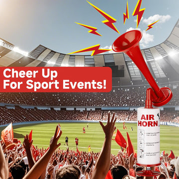 Reusable Air Horn, Banhao Aluminum Handheld Air Pump Horn Loud Safety Horn For Boats Cars Noise Maker Handheld Air Horn 2Pcs