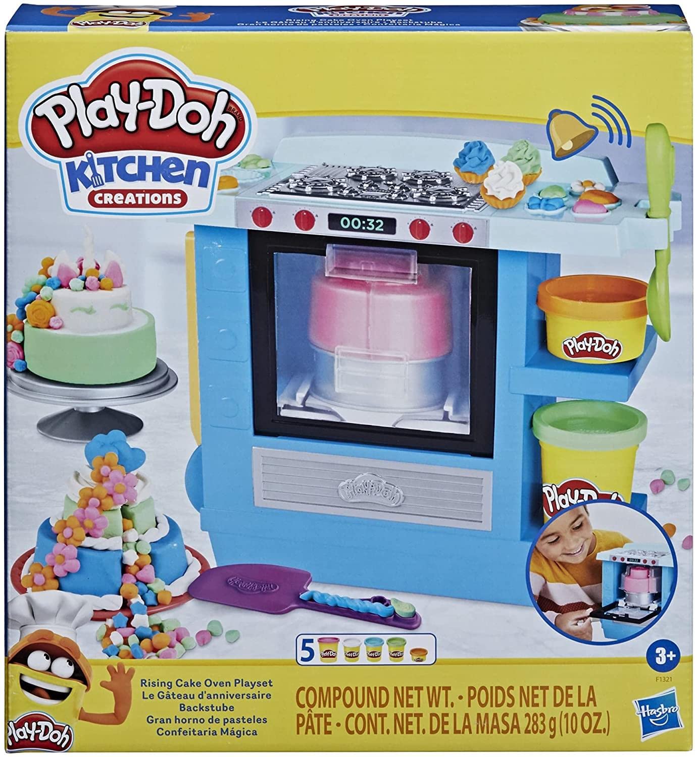 Play-Doh Kitchen Creations Rising Cake Oven Kitchen Playset, Play Kitchen Appliances, Preschool Toys, Kitchen Toys for 3 Year Ol