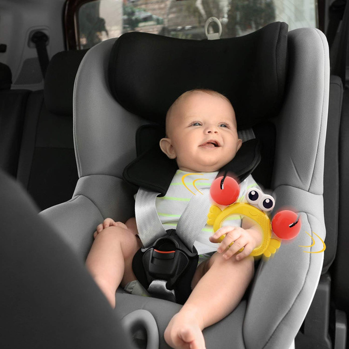 Yiosion Baby Rattles Toys Set, Infant Grab N Shake Rattle, Sensory Teether, Development Learning Music Toy, Newborn Babies First Birthday Gifts For 0 1 2 3 4 5 6 7 8 9 10 12 Month Boy Girl