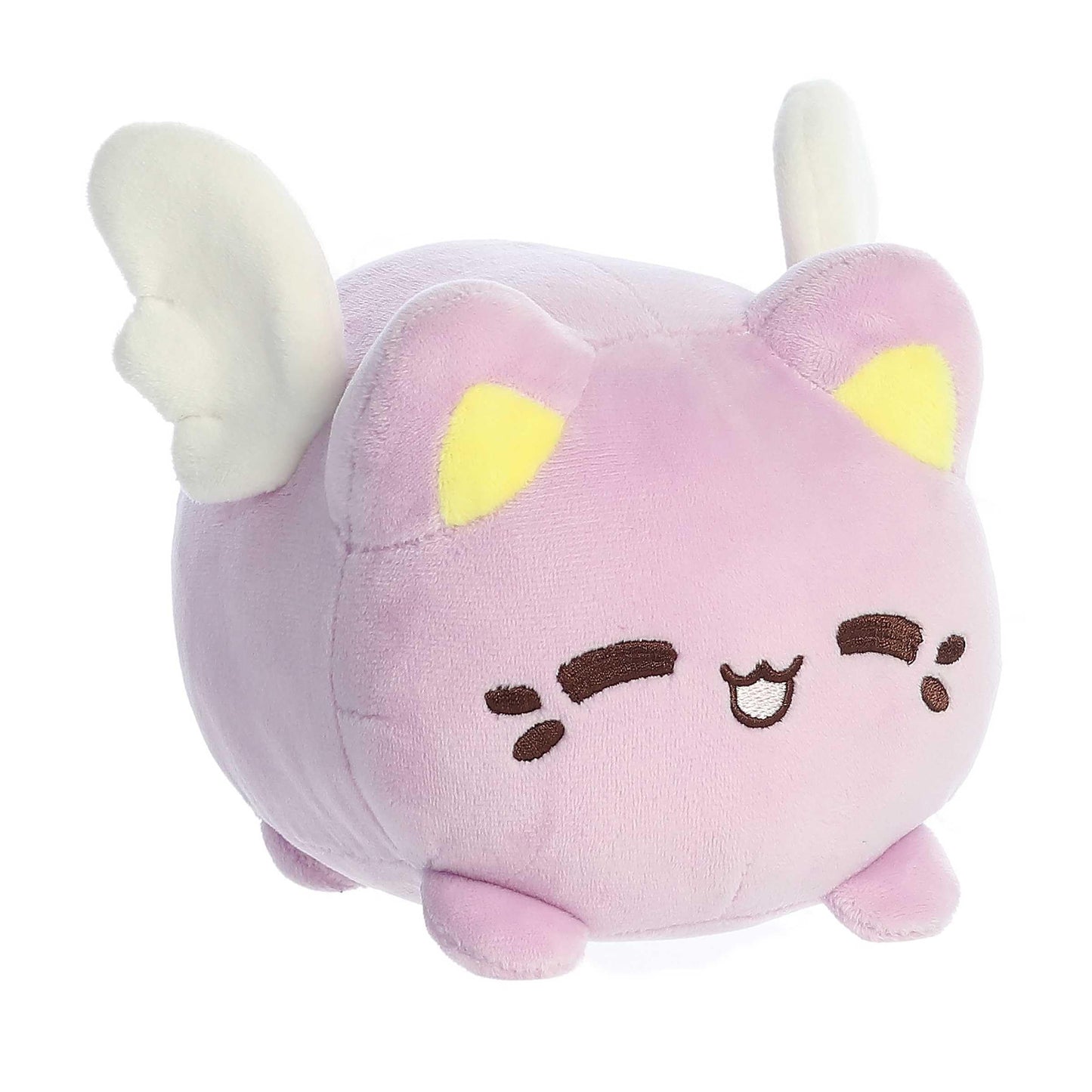 Aurora Enchanting Tasty Peach Candy Heart Meowchi Stuffed Animal - Bright & Colorful Design - Showpiece Plush - Lavender 7 Inche
