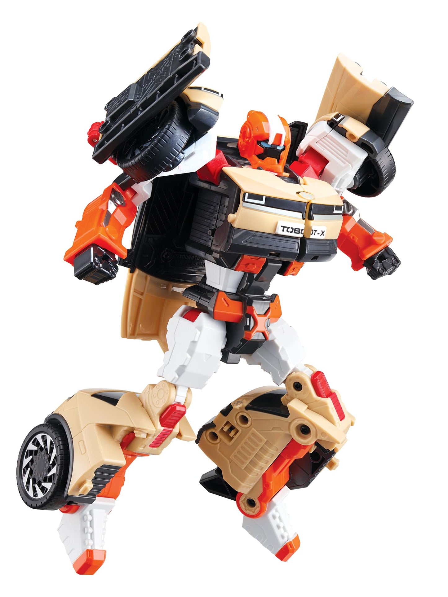 New Tobot, Tobot X, Youngtoys Transforming Collectible Vehicle To Robot, Heroes Animation Character Toys For Kids 3 And Up Transform Toys Cars, Large Size 9-Inch