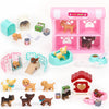 SweetAce 32Pcs Dog Toys for Kids Pretend Play Dog Figures Playset Toddlers Toy Interactive Puppy Role Play Set Realistic Dogs Ca