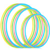 Syhood 12 Pcs Toy Color Hoop Plastic Detachable Adjustable Hoop Light Weight Exercise Hoop Fitness Hoop Equipment Toy Waist Ring for mature-themed Party Game Dance 3 Sizes(Green Pink Yellow Blue)