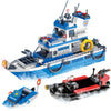 Wvinvw City Boat Stem Building Blocks Sets, Compatible With Lego City Police Boat And Ship Playsets, Rescue Boats That Float Toy