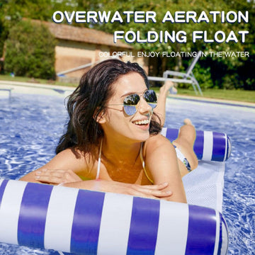 2-Pack Swimming Pool Float, Multi-Purpose Inflatable Pool Hammock (Saddle, Lounge Chair, Drifter), Water Hammock Lounge, (Navy B