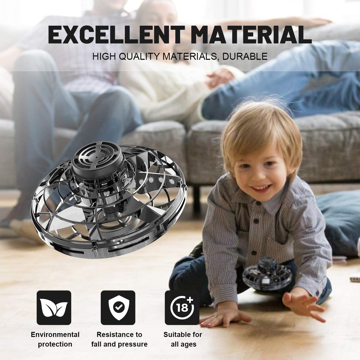 Flying Spinner Mini Ufo Drone, Ifly Spinner Fly Ufo Flying Fidget Spinner, Ifly Hand Controlled Boomerang Drone Cool Toys Gifts