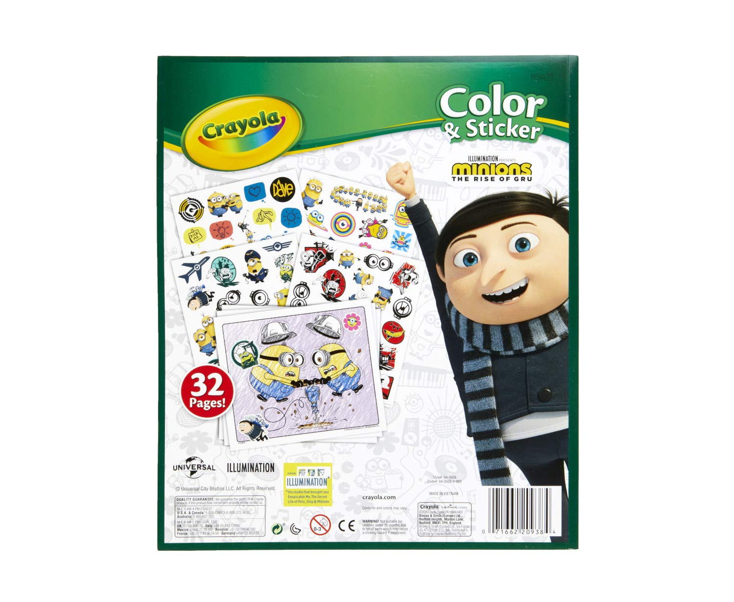Crayola Minions 2 Color & Sticker Activity, Minions Coloring Book