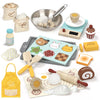 Lehoo Castle Play Food Set for Kids Kitchen, Play Kitchen Accessories Wooden, Kids Baking Set for Boys, Toys Cupcakes and Cookie