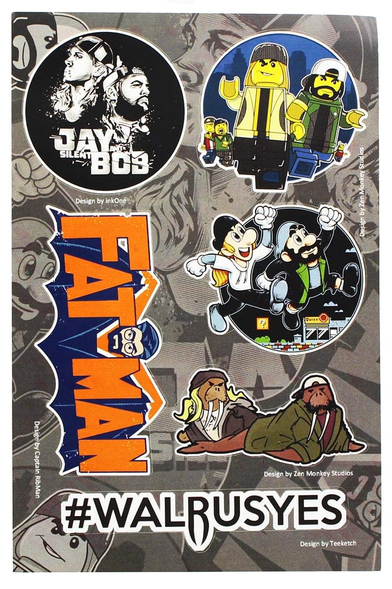 Nerd Block Jay And Silent Bob Sticker Sheet