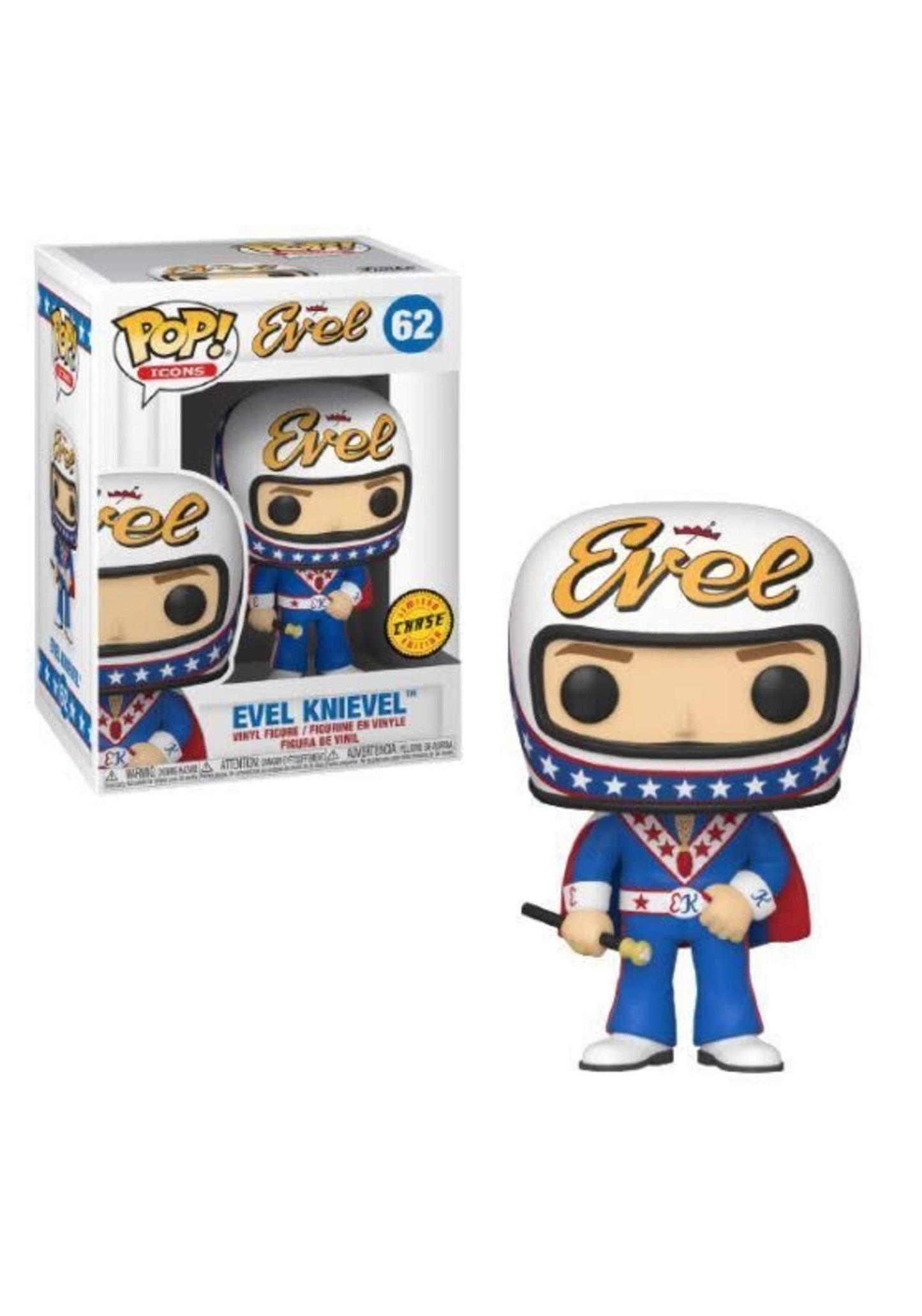 Funko Pop! Icons: Evel Knievel With Cape (Styles May Vary)