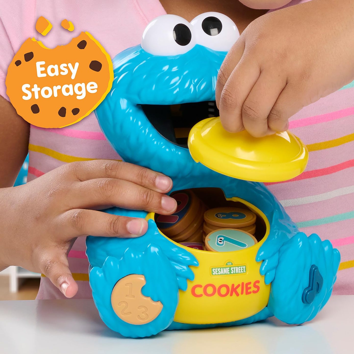 Just Play Sesame Street Cookie'S Counting Jar, 12-Pieces, 20+ Phrases And Sounds, Learning And Education, Kids Toys For Ages 2 Up