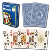 Modiano 100% Plastic Playing Cards Cristallo 4 Pip Jumbo Index (Dark Blue)