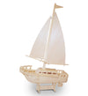 Puzzled 3D Puzzle Sailboat Wood Craft Construction Model Kit, Fun Unique & Educational Diy Wooden Toy Assemble Model Unfinished Crafting Hobby Boat Puzzle To Build & Paint For Decoration 39Pcs Pack