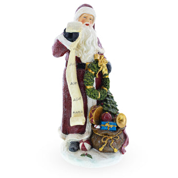 Bestpysanky Santa Reading The List Figurine 11.5 Inches
