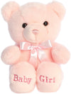 Aurora Snuggly Comfy Bear Stuffed Animal - 10-Inch Pink Polyester Toy - Comforting Companion for Imaginative Play - Model 20051