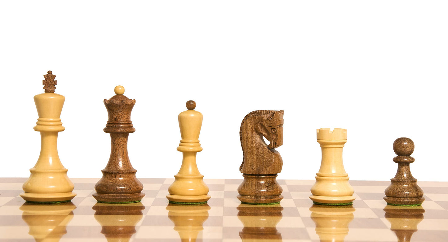 Palm Royal Handicrafts 4 Inches Zagreb Staunton Wooden Chess Pieces Only With 32 Chessmen And 2 Extra Queens Made Of Rosewood An