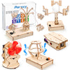 Poraxy Stem Kits For Kids Ages 8-10-12, 5 Set Wooden 3D Puzzles, Educational Science Experiment Building Projects Crafts, Toys For Ages 8-13, Birthday Gifts For Boys Girls 8 9 10 11 12 13 Years Old