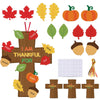 MixTeach 25 Sets Fall Christian Cross Craft Kits Make Your Own Thanksgiving Cross Decors DIY Religious Hanging Ornament Leaf Cut