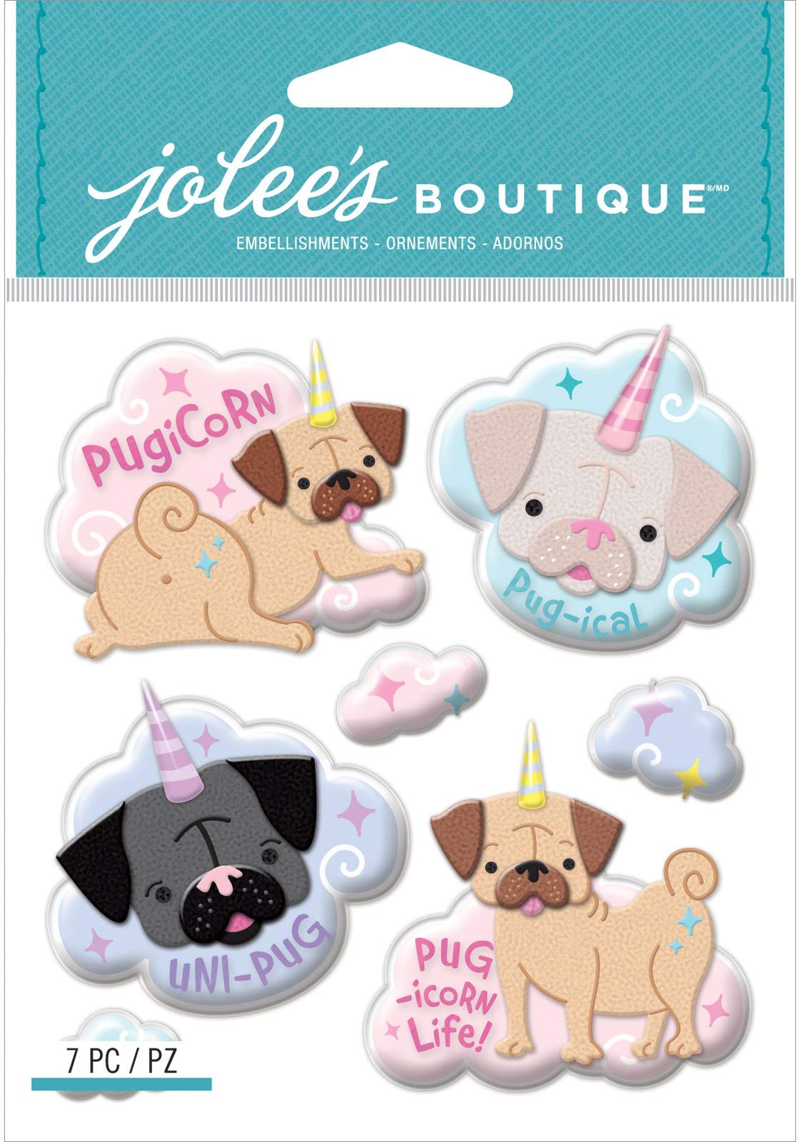 JOLEES/AMERICAN CRAFTS Pugicorn JOLEES BTQ EMBELSHMT