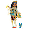 Monster High Doll, Cleo De Nile With Blue Streaked Hair In Signature Look With Fashion Accessories & Pet Dog Tut