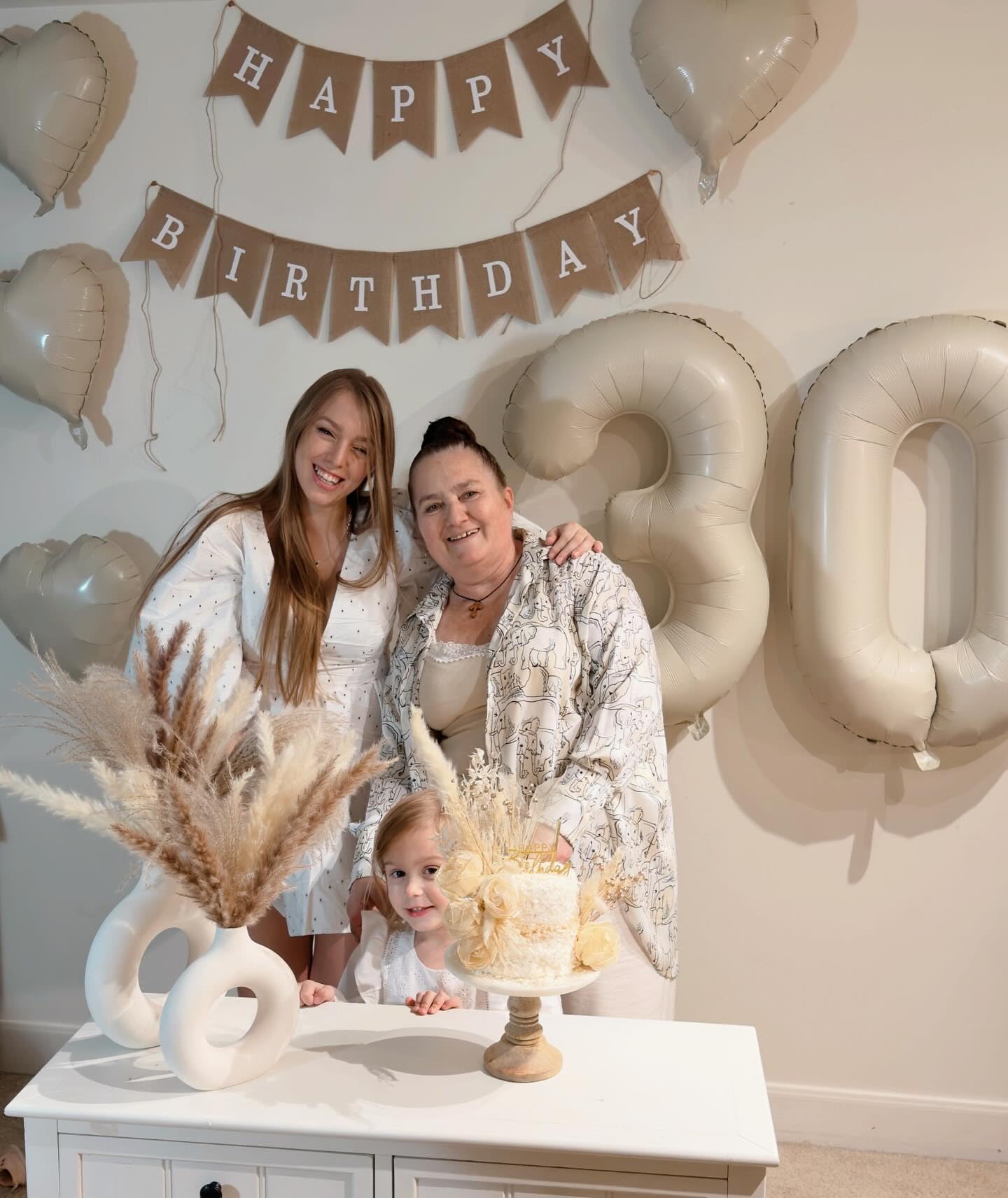 30 Balloon Number, Cream White Number 30Th Birthday Balloons 40 Inch, 30 Years Old Cream White Birthday Decorations For Men Wome