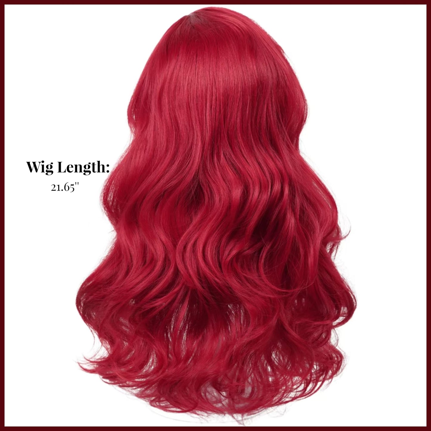 Mermaid Wigs For Kids Girls Long Dark Red Curly Kids Mermaid Wig With Starfish Hair Clips Wave Heat Synthetic Fiber Hair For Chi