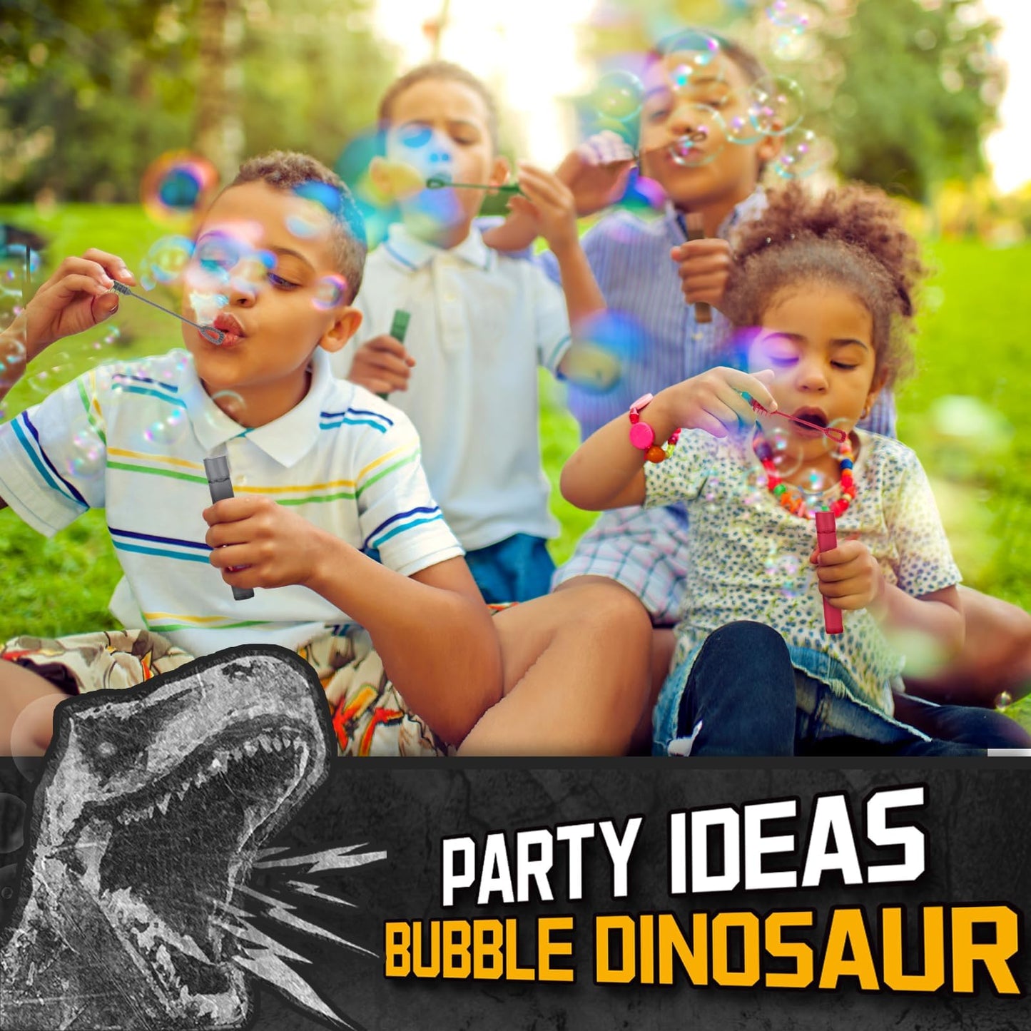 Dinosaur Bubbles Wands Bulk For Kids, Dino Birthday Decoration, 32 Pack Mini Bubble Party Favors For Jurassic, Pinata Stuffer, G
