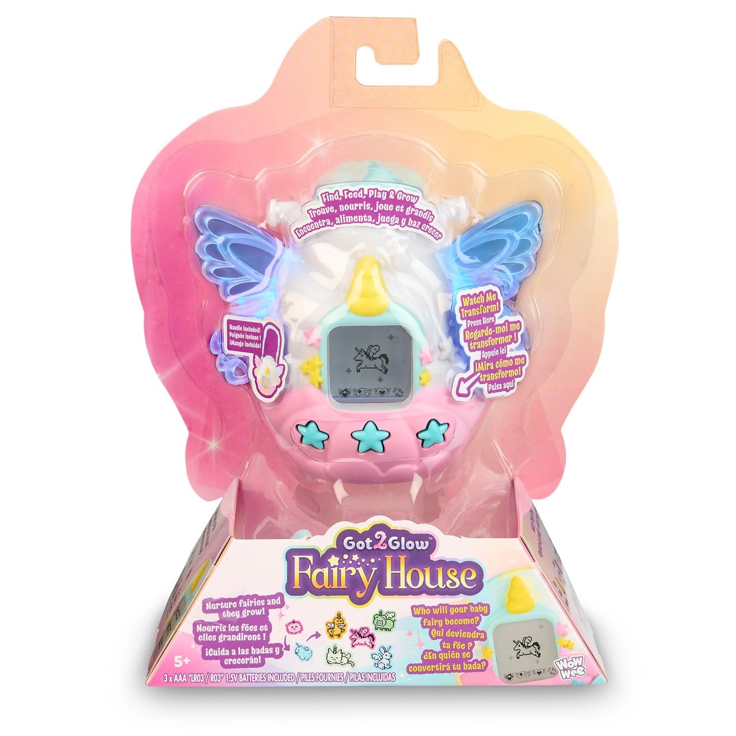 Got2Glow Fairy House - 9 Interactive Fairy Pets for Ages 5+, Multicolored, Care & Watch Them Grow, One Size
