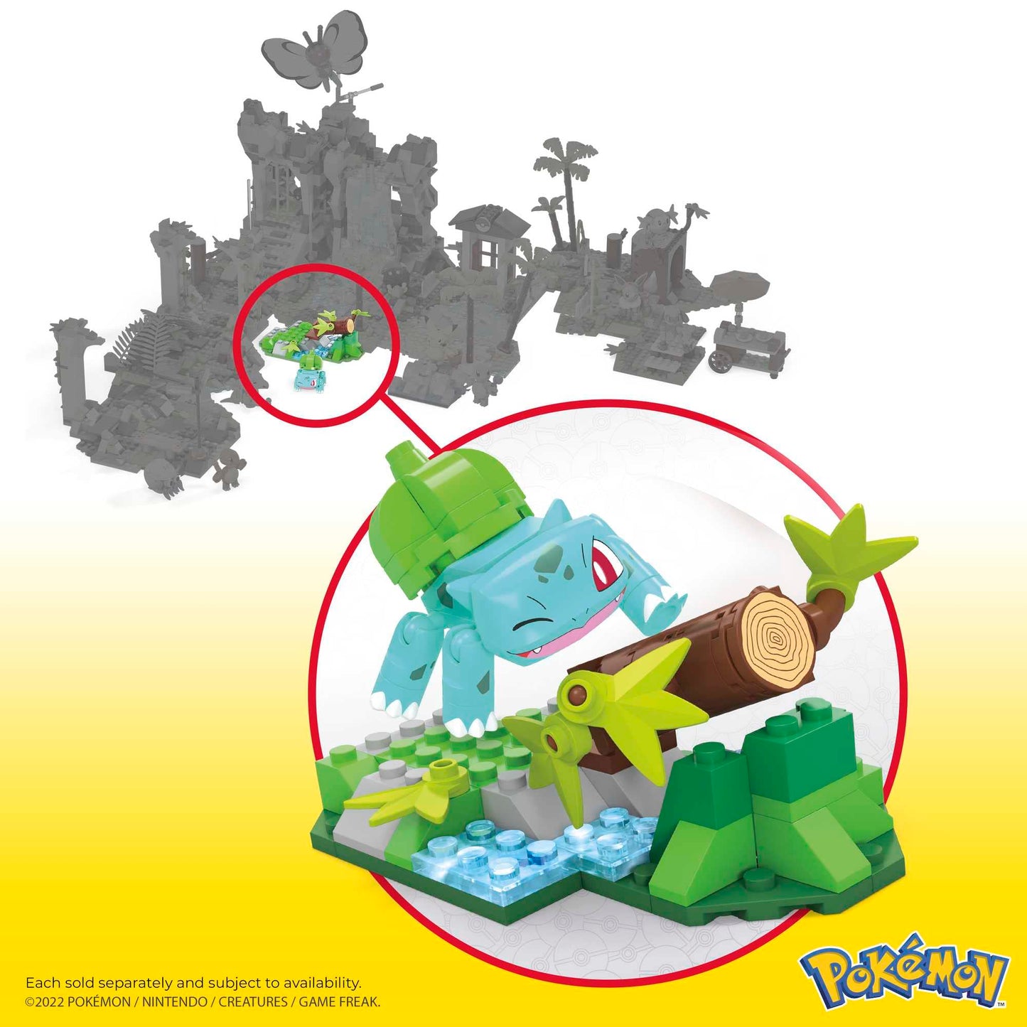 Mega Pokémon Building Toys Set, Bulbasaur’S Forest Fun With 82 Pieces, 1 Poseable Character, For Kids