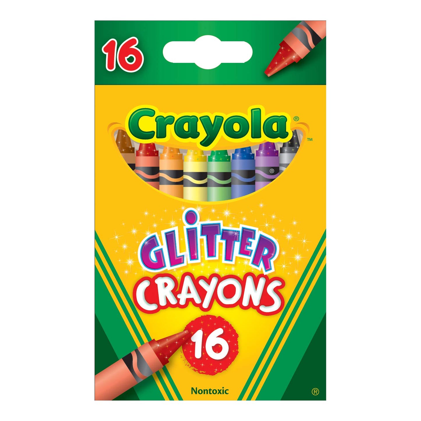 Crayola 16CT Multicolored Glitter Crayons