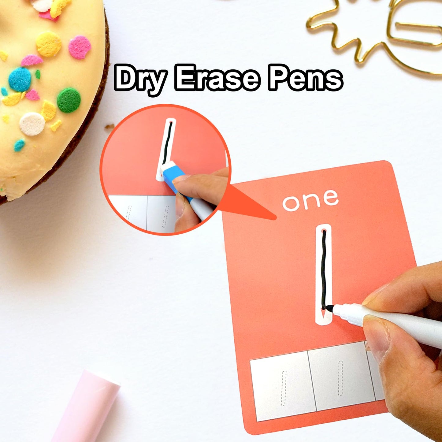 Number Flash Cards For Toddlers With 5 Dry Erase Pens, Numbers 0-25/30-100 Preschool Fun Learning Card, 36Pcs Double Sides Count