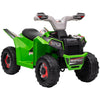 Aosom Kids Atv Quad Car, 6V Four-Wheeler Ride On Toy For Kids With Forward Backward Function, Wear-Resistant Wheels For Toddlers Ages 18-36 Months, Green