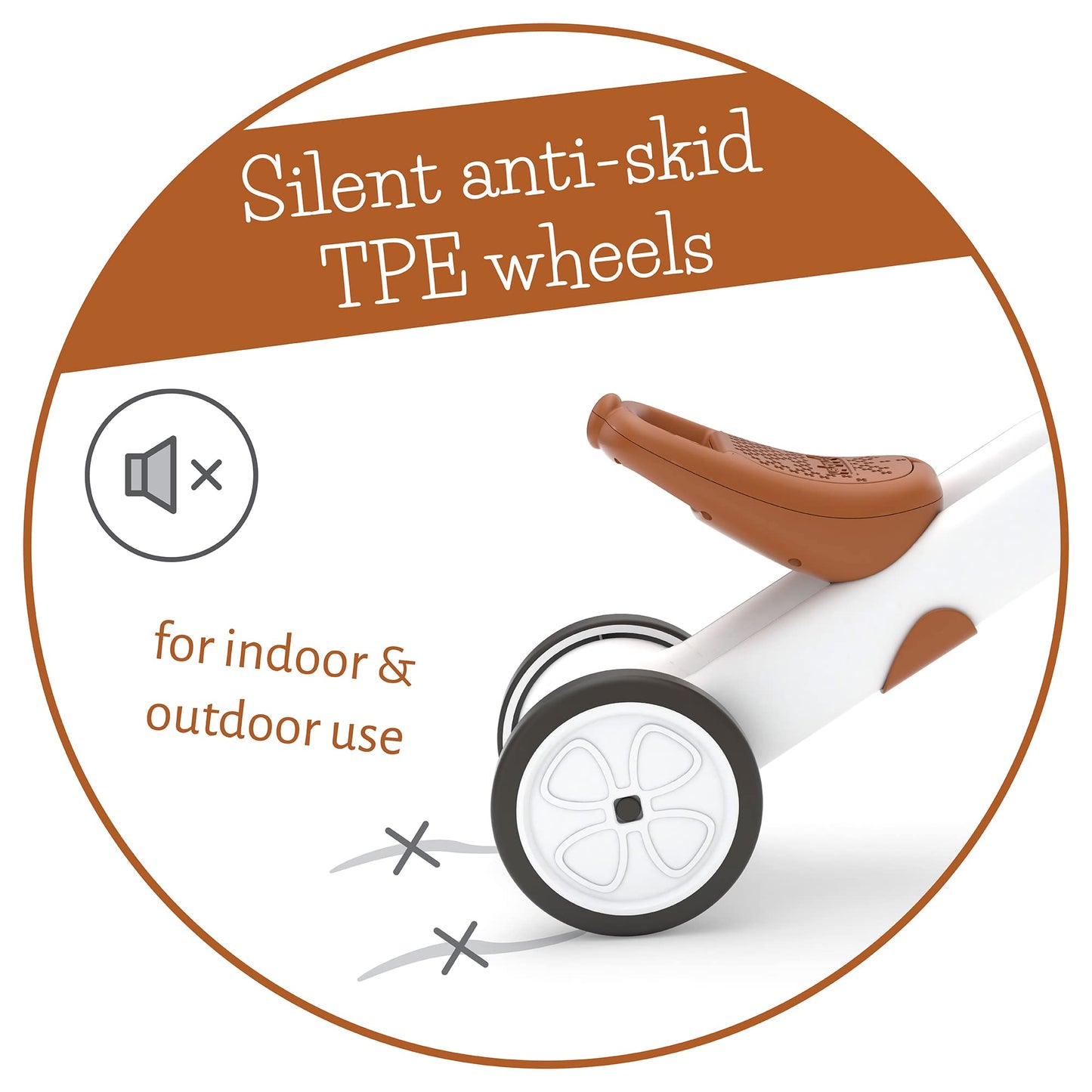 Chillafish Bunzi Gradual Balance Bike And Tricycle, 2-In-1 Ride On Toy For 1-3 Years Old, Silent Non-Marking Wheels, Camel, Large