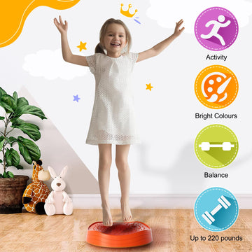 Kirumie Stepping Stones For Kids, 10Pcs Non-Slip Plastic Balance River Stones For Kids, Promoting Children'S Coordination Skills