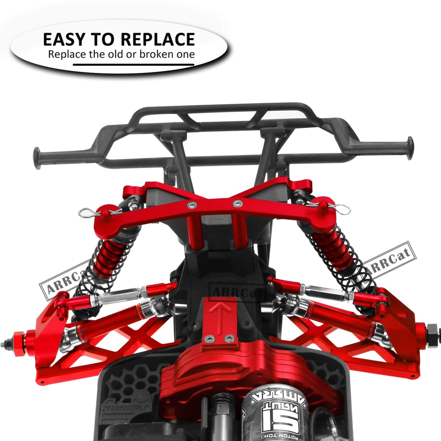 RC Upgrades Part for 1/10 Granite 4X4 Mega550, 1/10 Senton 4X4 Mega550 RC Car,6 Pieces Aluminum Adjustable Turnbuckles Camber Li