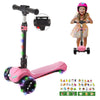 3 Wheel Electric Scooter for Kids Ages 3-8, LCD Display, Colorful Lights, Reliable Thumb Throttle, 3 Adjustable Height, 5Mph Saf