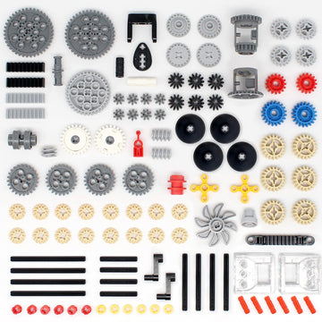 Konhaovf 117Pcs Gear And Axle Set For Technic Parts Compatible With Mainstream Technic Parts, Diy Gears Assortment Pack(Gear Rac