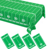 Wnink Football Tablecloth Party Decorations, 4 Pack Plastic Touchdown Table Cover For Birthday Party Superbowl Football Themed P