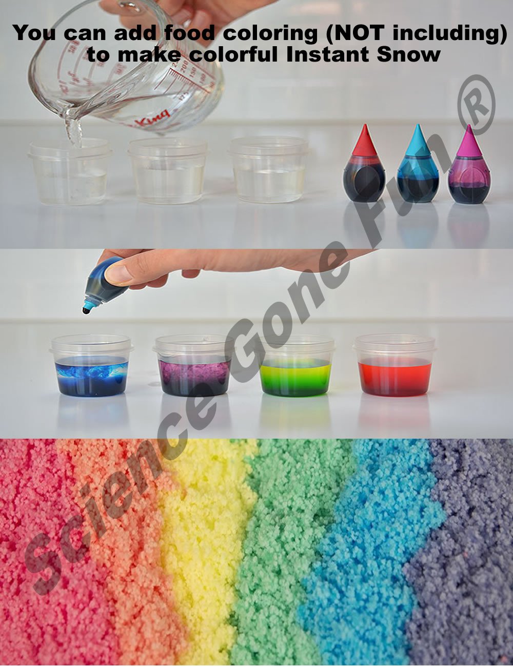 Science Gone Fun Magic Trick With 1 Pound Instant Snow Powder Will Make 8 Gallons