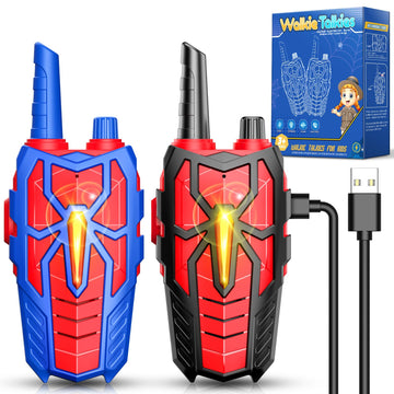Walkie Talkies Rechargeable Toys For Kids : Gifts For Boys Ages 3 4 5 6 7 8 9 10 Kids Walkie Talkies 2 Pack Outdoor Hiking Toy F