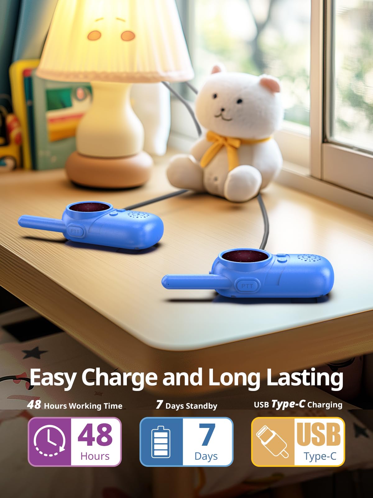 Inspireyes Walkies Talkies For Kids, 3 4 5 Year Old Girl Gifts, 2 Pack Birthday Gifts For 3 4 5 6-8 Year Old Boys, Toddler Toys